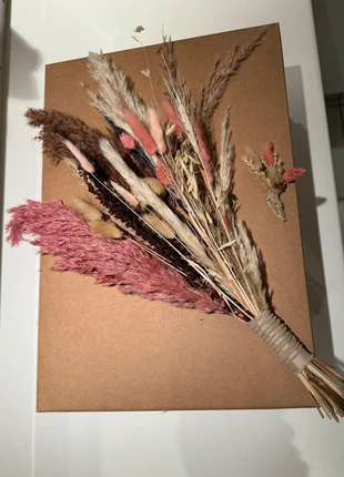 Elegant gedroogd bruidsboeket +corsage/ Elegant dried bridal bouquet&boutonnière, staat: Heel goed, € 48,00, € 51,10 inclusief Kopersbescherming