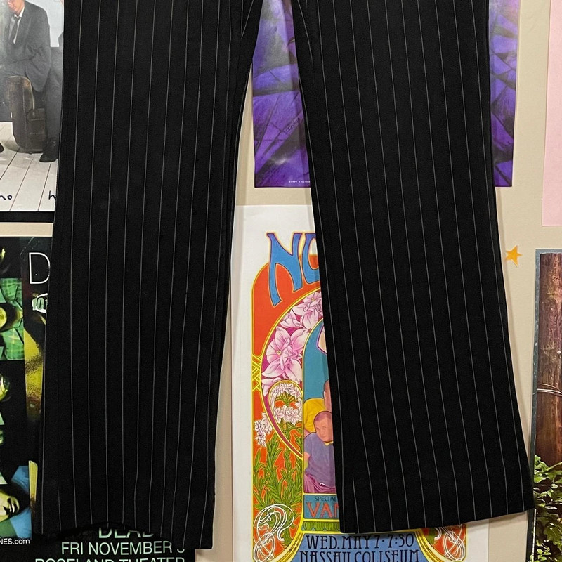 Low Rise Pinstripe Flare Pants 3