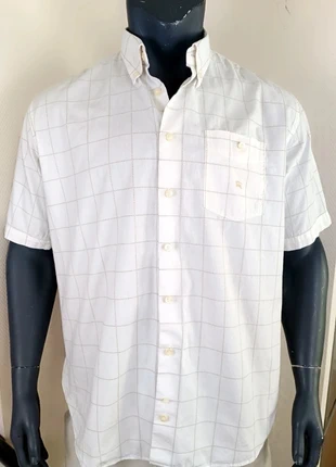 Chemise Burberry crème manches courtes à carreaux brodé poche avant col boutons - Taille XL, marque: Burberry, état: Très bon état, taille: XL, 36,00 €, 38,50 € Protection acheteurs incluse