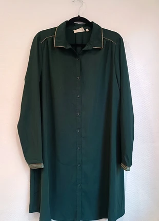 Robe chemise fluide vert sapin cherry paris, brand: Cherry Paris, condition: Very good, size: L / 40 / 12, €14.00, €15.40 includes Buyer Protection Pro