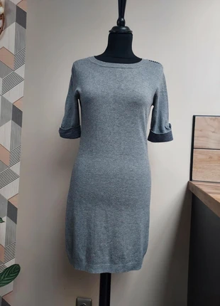 Robe pull Mango grise demi manches, marke: Mango, zustand: Sehr gut, größe: S / 36 / 8, 7,50 €, 8,58 € beinhaltet Vinted-Käuferschutz Pro