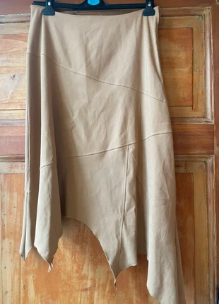 Jupe asymétrique imitation daim, état: Bon état, taille: XL / 42 / 14, 3,00 €, 3,85 € Protection acheteurs incluse