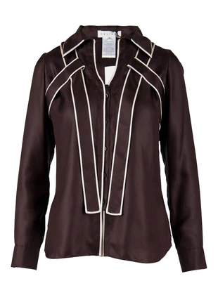 Celine Contrast Top With Collar - '10S, marca: Céline, estado: Satisfactorio, tamaño: S / 36 / 8, 320,00 €, 336,70 € Protección al comprador Pro incluida