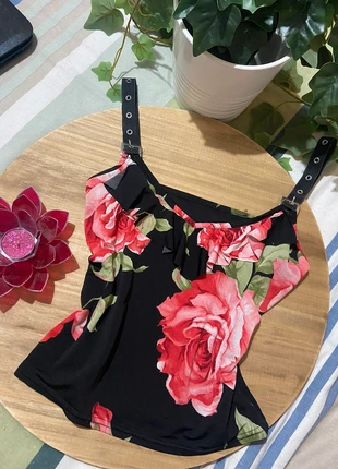 Débardeur fleuri taille S , marca: Boutique Parisienne, estado: Muito bom, tamanho: S / 36 / 8, €2.00, €2.80 inclui Proteção do Comprador