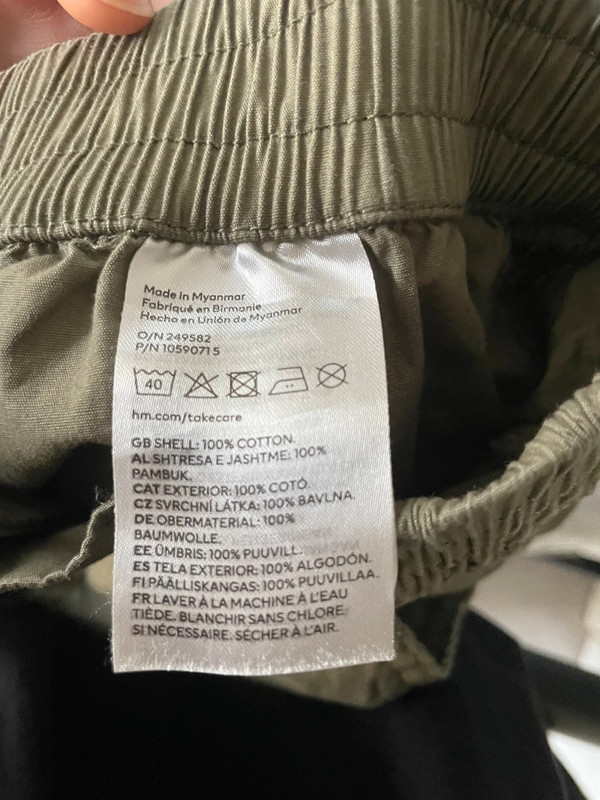 H&M green cargo pants 4