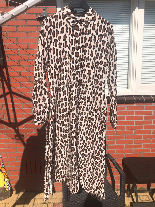 Uitpakken Kruiden Vermeend SuperTrash panter panterprint midi lange jurk zara h&m patty look maat XL -  Vinted