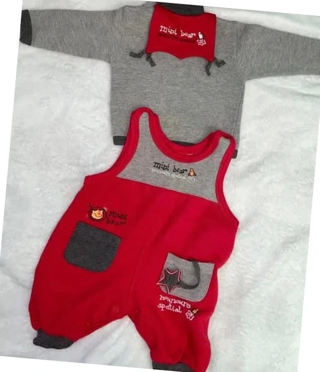 Ensemble salopette et T shirt vintage bébé garçon 6 mois