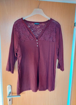 Bluse bordeauxrot, merk: Yessica, staat: Heel goed, maat: XL / 42 / 14, € 3,00, € 3,85 inclusief Kopersbescherming