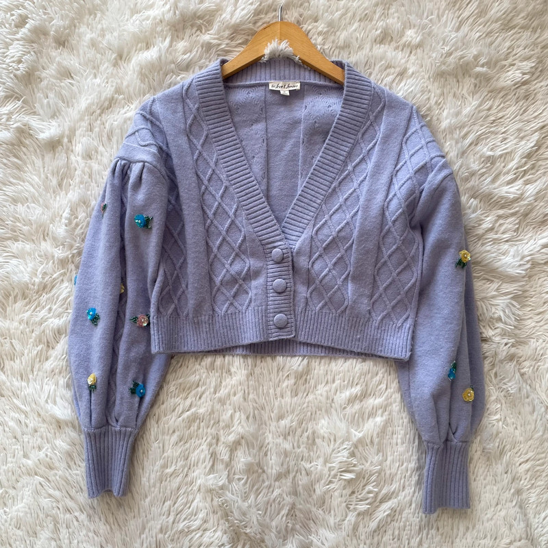 For Love and Lemons lilac Sutton cardigan 1