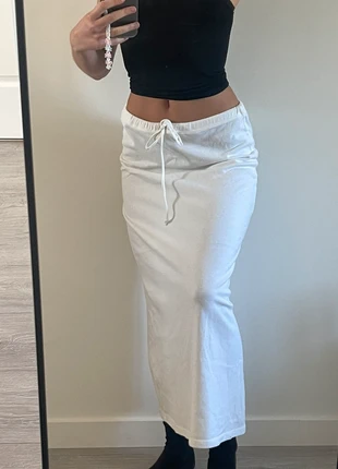 jupe longue blanche taille basse vintage y2k, marca: y2k, estado: Muito bom, tamanho: M / 38 / 10, €17.00, €18.55 inclui Proteção do Comprador