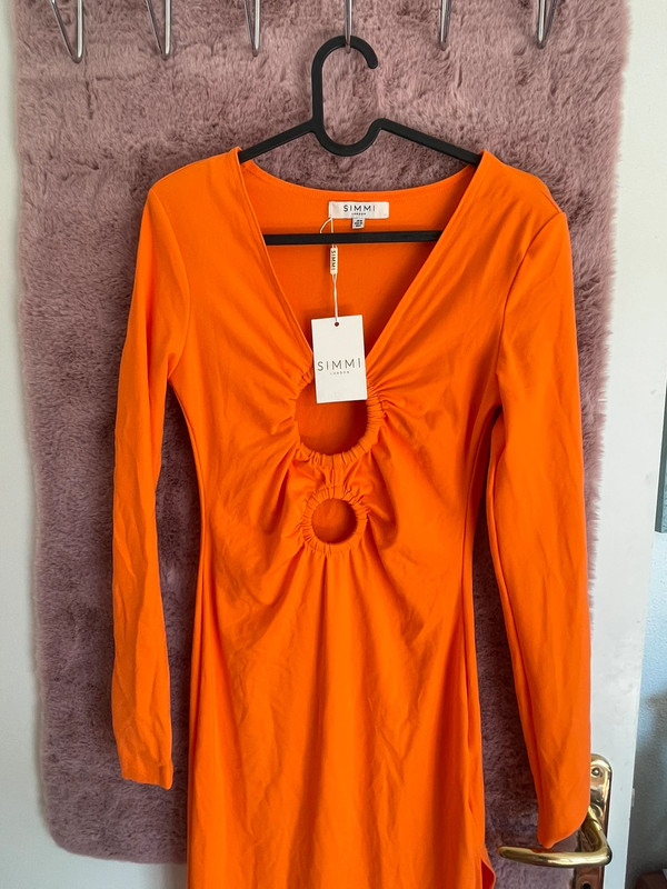 robe longue orange 1