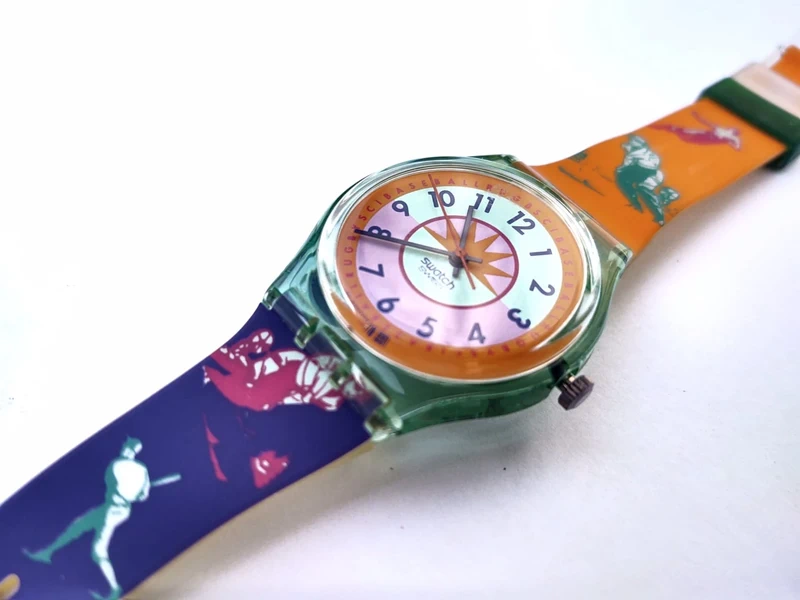 Vintage Swatch from 1992 : "Curling" ( GG117 ) - never worn - photo numéro 2