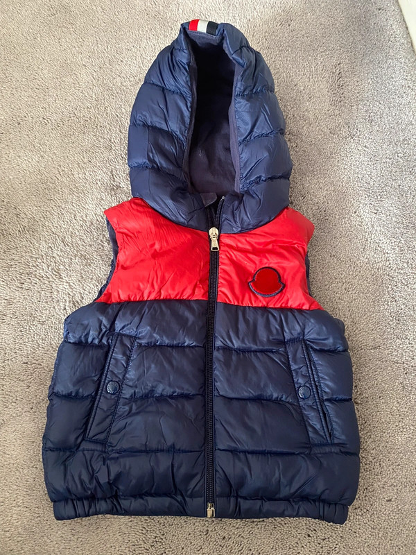 Moncler Boys Toddler gilet age 18 24 months blue and red Vinted