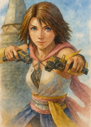 Poster Disegno Acquarello in A4 Ispirato A Final Fantasy X e X-2 33 PS2 - Carta Di Qualità, marque: Fantasy, état: Très bon état, 12,90 €, 14,25 € Protection acheteurs (Pro) incluse