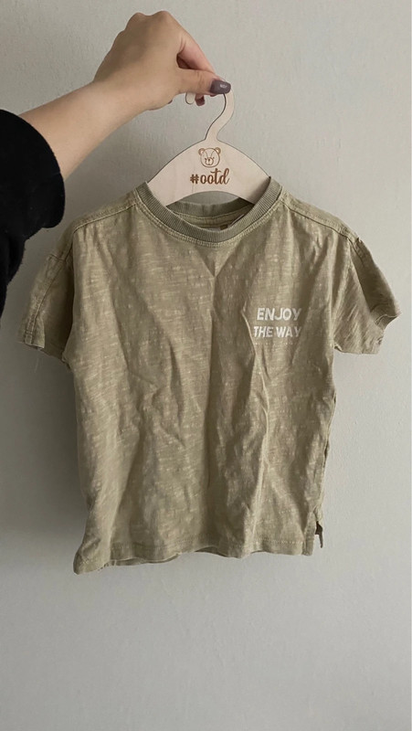 Koszulka t shirt zara  khaki pistacjowy 92 1