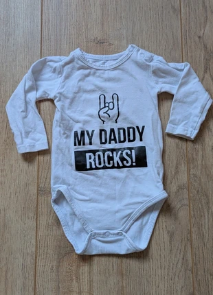 Romper 'my daddy rocks!', brand: Sweet & Soft, condizioni: Ottime, taglia: 1-3 mesi / 56 cm, €1.00, €1.75 include la Protezione acquisti