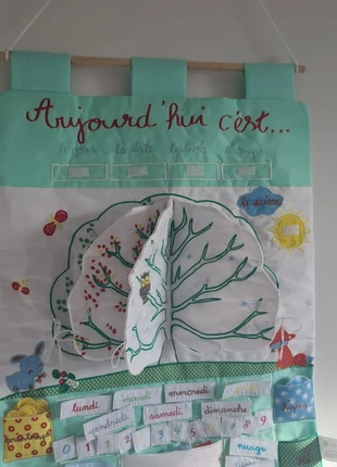 Calendrier saison en tissu, brand: Nature & Decouvertes, condition: Very good, size: 3 years / 98 cm, €26.00, €28.00 includes Buyer Protection