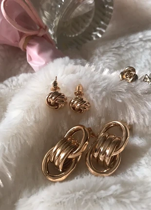 Pendientes dorados de diseño elegante , marque: Vintage, état: Neuf sans étiquette, 1,99 €, 2,79 € Protection acheteurs incluse