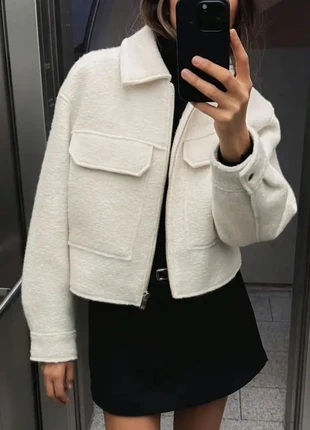 Veste en laine bouclée blanche style court femme, brand: Outtabox, condition: New without tags, size: M / 38 / 10, €47.50, €50.58 includes Buyer Protection Pro