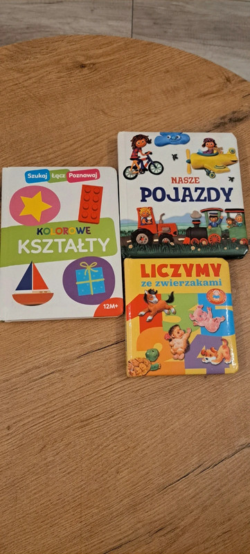 Książeczki dla maluszków Nasze pojazdy, Liczymy ze zwierzątkami, Kolorowe kształty 1