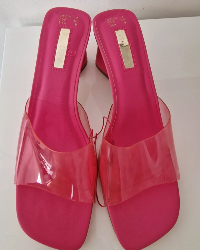 Pink clearance vinyl heels