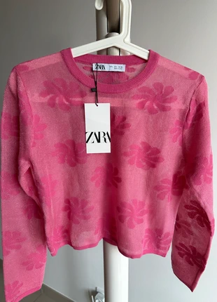 Crop top Zara top court Zara top transparent pull rose pink top, brand: Zara, condition: New with tags, size: M / 38 / 10, €10.00, €11.20 includes Buyer Protection