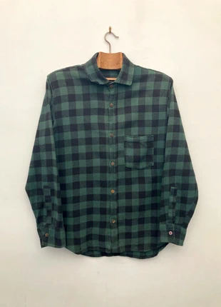 Vintage Black/Green Cotton Flannel Shirt | Size: S, marca: Vintage Dressing, estado: Bom, tamanho: S, €30.00, €32.20 inclui Proteção do Comprador