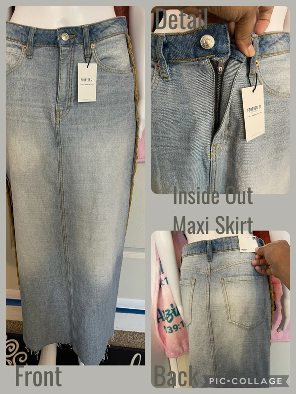 Inside Out Jean Maxi Skirt