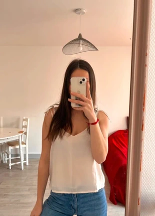 Top haut à bretelles blanc pas transparent été pimkie, marque: Pimkie, état: Neuf sans étiquette, taille: S / 36 / 8, 5,00 €, 5,95 € Protection acheteurs incluse