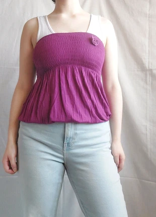 Top cai-cai elástico cor de rosa, marca: Vintage, estado: Muito bom, tamanho: S / 36 / 8, €1.00, €1.75 inclui Proteção do Comprador