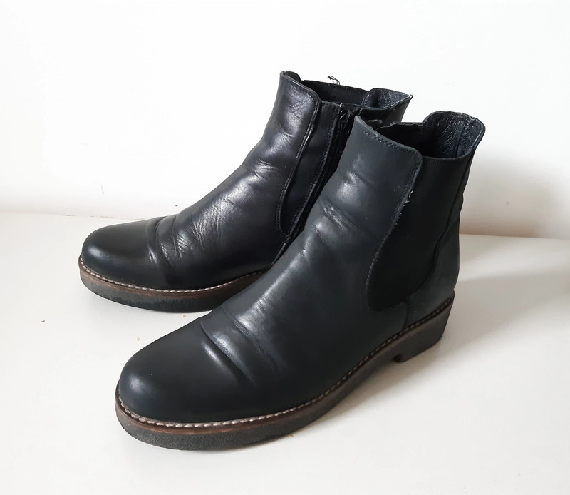 Bottines nappa noires Bluegenex