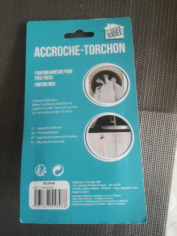 Accroche Torchons Adh Inox