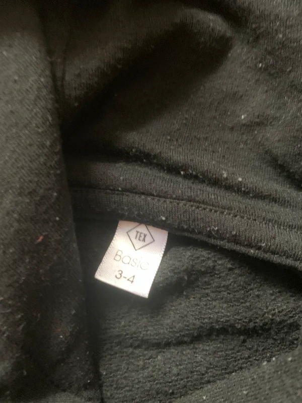 👕 Sweat à capuche noir – TEX Basic – Taille 3-4 ans - photo numéro 4