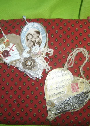 lot de 2 cœur shabby, rétro, vintage, état: Très bon état, 6,00 €, 7,00 € Protection acheteurs incluse