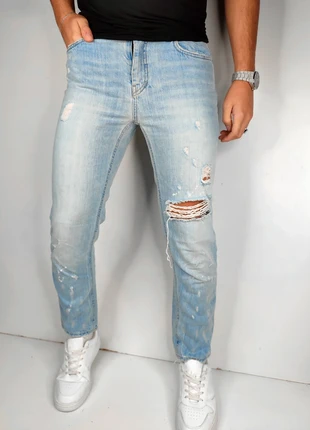 Jean bleu clair blanc troué trash and luxury T.34, marque: Trash & Luxury, état: Très bon état, taille: XS, 12,00 €, 13,30 € Protection acheteurs (Pro) incluse