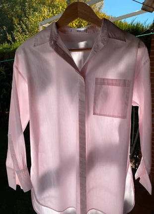 Camisa de algodon rosa claro, marca: Mango, estado: Novo sem etiquetas, tamanho: XS / 34 / 6, €8.00, €9.10 inclui Proteção do Comprador