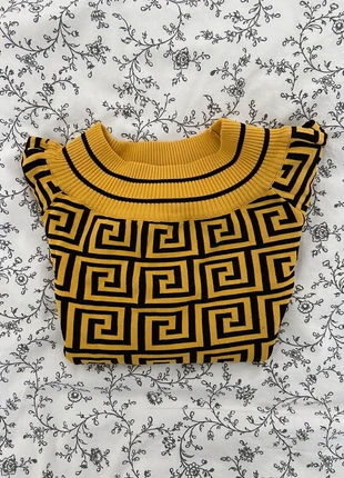 Maglietta casual gialla con fantasia nera, marke: Girls, zustand: Sehr gut, größe: S / 36 / 8, 5,00 €, 5,95 € inklusive Vinted-Käuferschutz