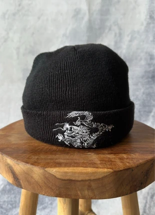 Bonnet noir brodé dragon argenté unisexe streetwear Y2K (Taille unique), brand: Fashion, condition: Very good, size: One size, €12.99, €14.34 includes Buyer Protection Pro