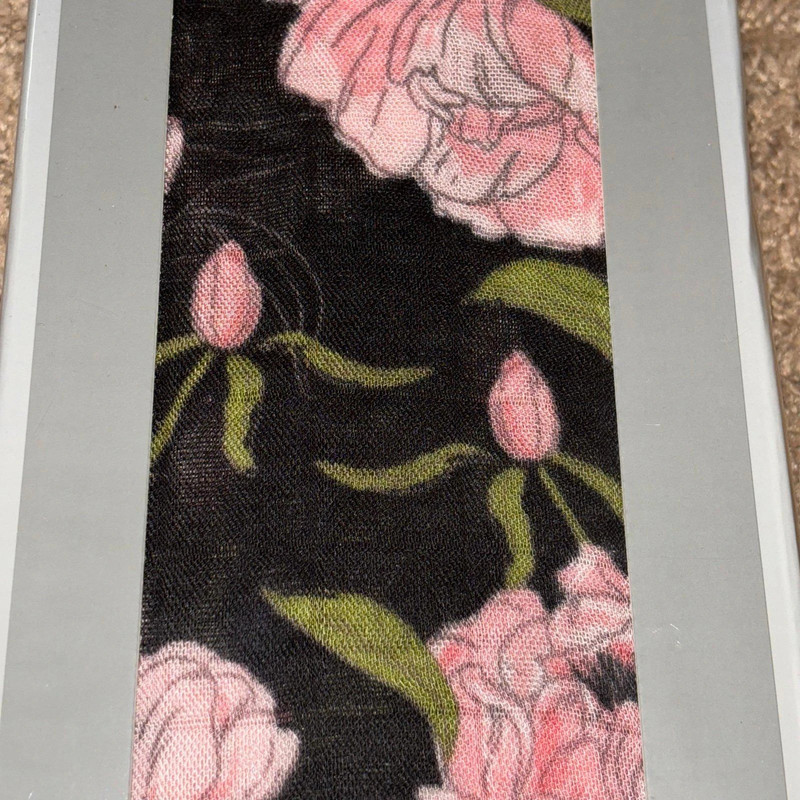 Pink and Black Floral Bamboo Swaddle New 2