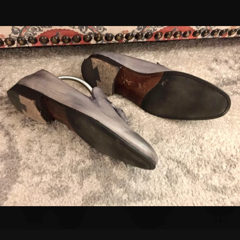 Undandy Grey Dress Shoes Loafers with Tassels eu41 us8.5 paid $298 3