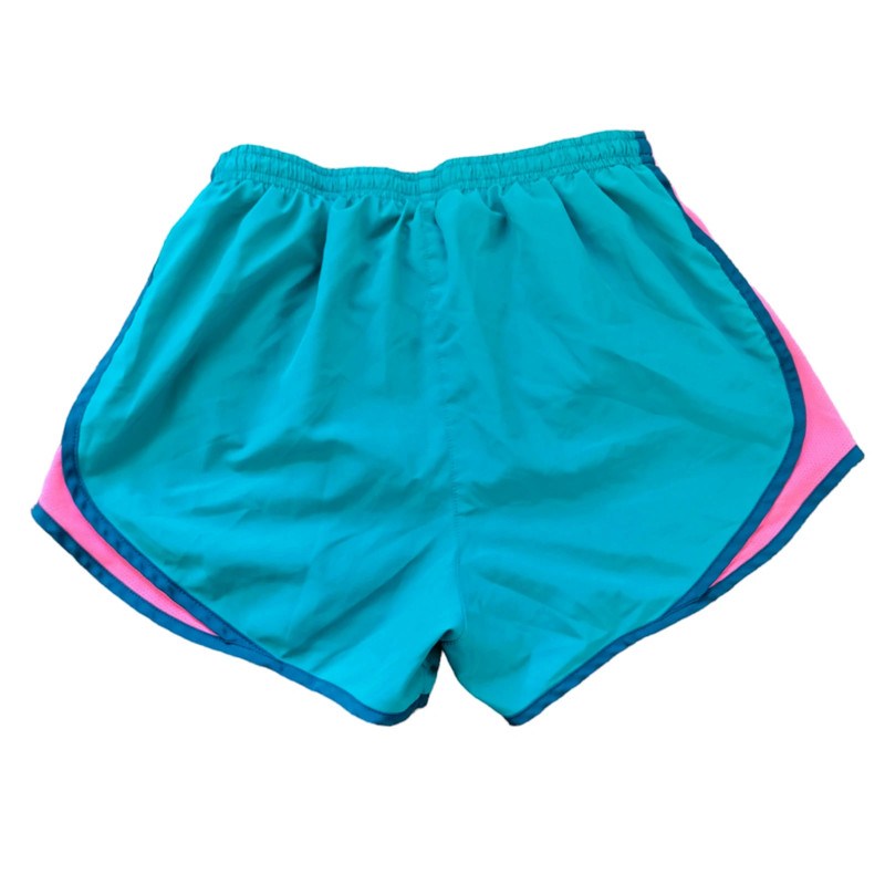 Nike Dri Fit Small Blue and Neon Pink Retro High Rise Athletic Shorts 2