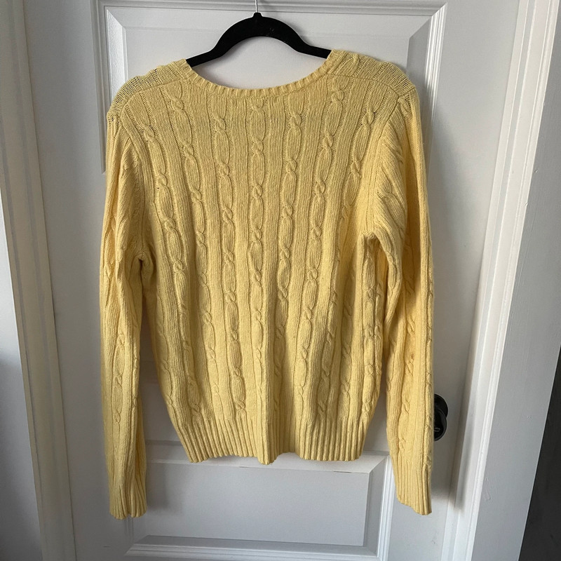 yellow merona cable knit sweater 2