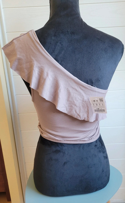 Top volanté Taupe 36 - photo numéro 5
