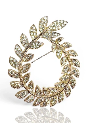 Broche doré plante à épis à strass, marca: sans marque, estado: Muy bueno, 15,00 €, 16,45 € Protección al comprador Pro incluida