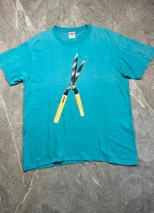 T-shirt imprimé cisaille bleu Supreme homme taille M y2k 100% coton, marque: Supreme, état: Très bon état, taille: M, 27,00 €, 29,05 € Protection acheteurs incluse