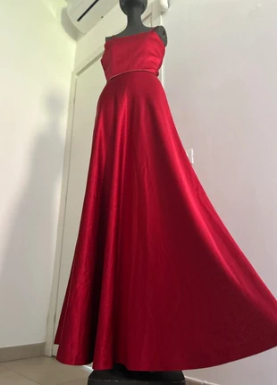 Vestito lungo satinato da sera /robe de soirée longue en satin, marca: Vintage Dressing, estado: Muy bueno, tamaño: XS / 34 / 6, 17,00 €, 18,55 € Protección al comprador incluida
