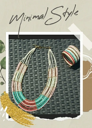 Lot collier et manchette en perles de couleurs, état: Très bon état, 9,00 €, 10,15 € Protection acheteurs incluse