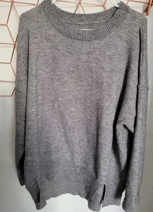 Pull Shein en maille gris chiné, coupe oversize, taille 2XL, marke: Shein, zustand: Sehr gut, größe: XXL, 4,00 €, 4,90 € inklusive Vinted-Käuferschutz