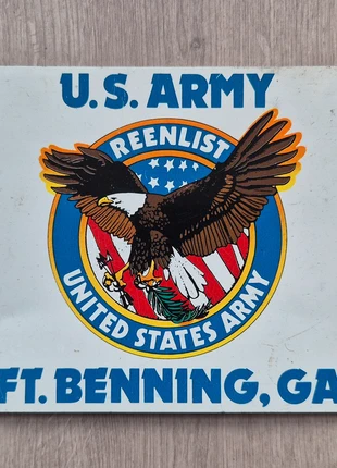 Mooie U.S. Army FT. Benning, GA plaat voor in de mancave, staat: Heel goed, € 5,00, € 5,95 inclusief Kopersbescherming