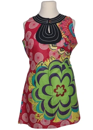 Hunny Psychedelic Floral Cotton Shift Dress - Free Size Retro Style, brand: Hunny, condition: New with tags, size: One size, £8.00, £9.10 includes Buyer Protection